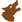 Werewolf icon, brown