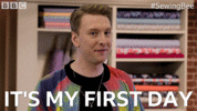 bbc two it's my first day GIF by BBC.gif