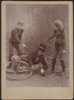 Ernest, Willie and Fred Newman presenting a comic act with a bicycle, approximately 1900.jpg