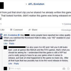Example of People not knowing the Budget of AFL Evolution.