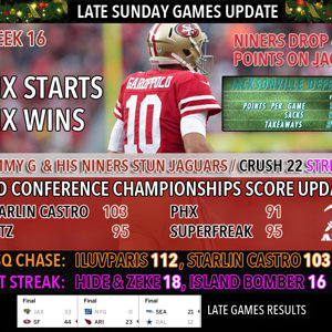 Week 16 Late games update