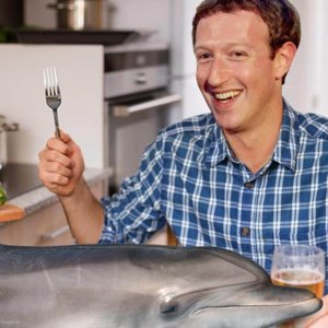 Facebook To Ban Fake News, Says Mark Zuckerberg While Eating Dolphin