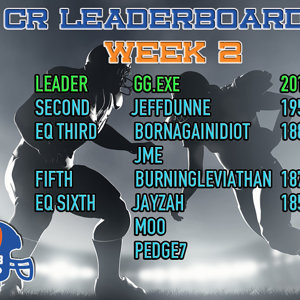 AE18 Leaderboard week 2