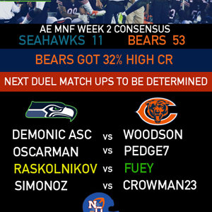 MNF Seahawks @ Bears