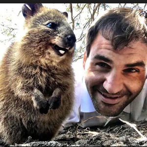kennedy with quokka