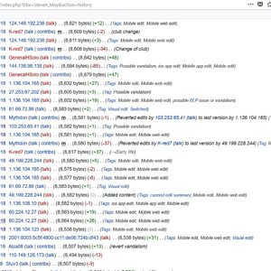 StevenMay Wikipedia history