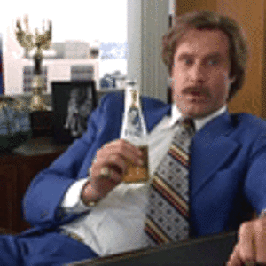 Ron Burgandy - Didn't see that coming..gif