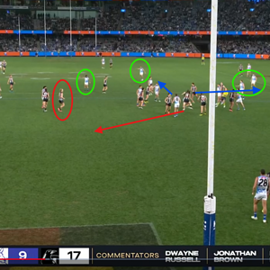 Quarter 2 - Stoppage 1 - Set up - Collingwood have to exit through an undesirable spot.png